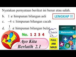 Check spelling or type a new query. Lengkap Ayo Kita Berlatih 2 1 Nomor 1 2 3 4 Kelas 7 Smp Mts Himpunan Matematika Bse Halaman 116 Youtube