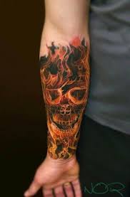 Realistic skull on fire drawing. Pin On Skulls