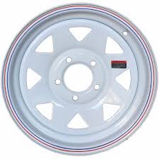 Trailer wheels 5 lug 4.75 bolt pattern. Trailer Wheel White Spoke Rim 15 X 5 Spoke Style 5 Lug On 4 75 In Wheels Center 15x5 Tcasse Be