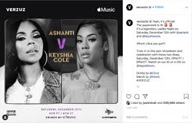 Ashanti revealed she tested positive for the coronavirus just a few hours before her verzuz battle with keyshia cole. Fans Debate After Verzuz Announces Battle Of Keyshia Cole Vs Ashanti