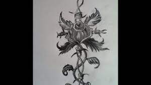 Barbed wire svg, straight barb fence fencing jail western ranch tattoo spike spiked.svg.eps.png digital clipart vector cricut cut cutting dcoco100 5 out of 5 stars (533) sale. Rose Barbed Wire Tattoo Speed Drawing Youtube