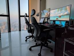 pc desk ultlawidemonitor21 76 jpg ゲーム 部屋 ゲーミングルーム 部屋