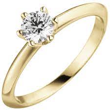 Damen Ring 585 Gold Gelbgold 1 Diamant Brillant 0 70 Ct Diamantring Solitar Kaufen Bei Juwelier Grutzmacher Gmbh