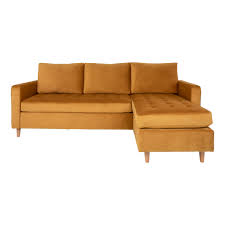 En blå sofa kan give en utrolig flot dybde til din stue. Sofa Firenze Bla Velour Kob Den Idag Pa Planke Bord Dk