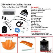 Details About Chrome Reefer Oil Cooler Fan Cooling System For Harley Dyna Flht Fltr Flhr Flhx