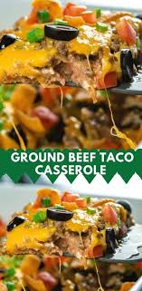 Ground Beef Taco Casserole Recipe In 2020 Taco Casserole Beef Taco Casserole Taco Casserole Recipe