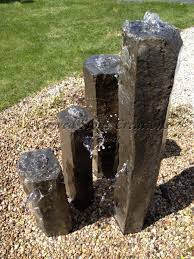 Basalt 4 Column Rustic Garden Fountain Kit Carved Stone Creations Gartenentwurfe Garten Wohnen