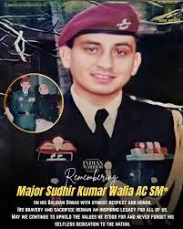 For an officer of the 9 Para (SF), the Balidan badge represents the  ultimate honour, earned through selfless service and exceptional courage.  Major Sudhir Walia, AC, SM & Bar, of 9 Para (
