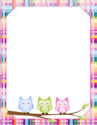 Printable lined paper for home and classroom, free from activity village. Multicolored Owl Frame Illustration Owl Paper Online Writing Lab Free Printable Border Designs For Paper Text Material Picture Frame Png Pngwing