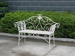 Bancos De Jardim De Ferro Branco Decoracao De Ferro Ideias De Decoracao Cadeiras Ao Ar Livre