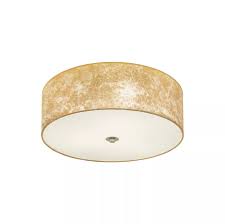 Tutto sommato uno stile sfarzoso e rappresentativo non è destinato solo agli ambienti dove si ricevono gli ospiti. Plafoniera Classica Cilindro Tessuto Oro Per Camera Da Letto 97642