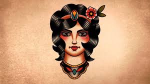 More images for how to draw american traditional tattoo » How To Draw An Old School Female Face Tattoo Drawing Tutorial Youtube