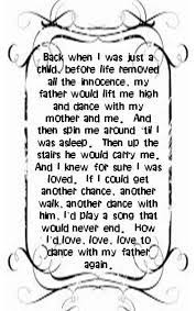 My Dad Used To Play This Song Over And Over And It Drove Me Crazy Now I Really See The Meaning And Sign Dance With My Father Great Song Lyrics Luther