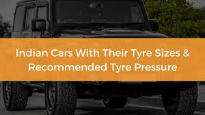 whats my cars tyre size and its recommended tyre pressure psi