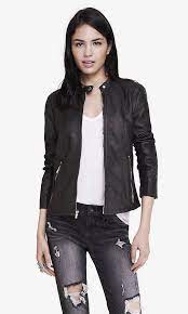 Express Double Peplum Minus The Leather Jacket Leather Jacket Peplum Leather Jacket Real Leather Jacket