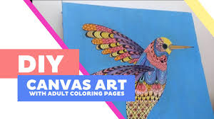 Buy coloring pages canvas prints designed by millions of independent artists from all over the world. Diy Wall Decor Canvas Art With Adult Coloring Pages Youtube