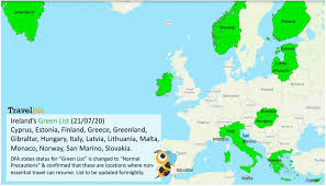 Travellers to countries rated green will not need to isolate on their return. Travelbiz Ie Ireland S Travel Trade B2b Media Partnership Dept Of Foreign Affairs States Non Essential Travel Can Resume To Green List Countries Dfa Confirms Non Essential Travel Can Resume To Green List Countries