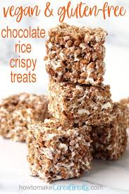 Vegan And Gluten Free Chocolate Rice Crispy Treats Howtomakecerealtreats Com Recipe In 2020 Chocolate Rice Crispy Treats Chocolate Rice Crispy Gluten Free Chocolate