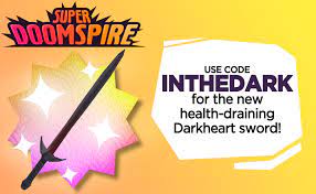 Top super doomspire codes valid for 2020 are live on freeshipcode. Polyhex On Twitter Use Shop Code Inthedark To Get Your Hands On The Darkheart A Mysterious Sword That Drains Health From Enemies Superdoomspire Https T Co Kz3p6kqidc Https T Co Jzdwujsldo