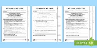 It refers to an abstract concept, namely the part of speech that usually serves the the noun verb can serve as the subject of the sentence: Is It A Noun Or Is It A Verb English Worksheets