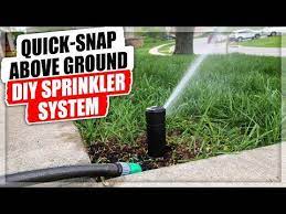 Quick Snap Above Ground Diy Sprinkler System Youtube Sprinkler System Diy Irrigation System Diy Sprinkler System