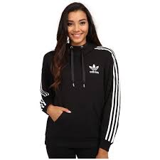 Black And White Striped Hoodie Women S Adidas Originals 3 Stripes Hoodie Women S Sweatshirt 65 Liked On Polyvore Featuring Tops Hoodies Stri Striped Hoodie Women Hoodies Womens Striped Hoodie