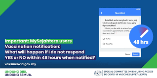 The slogan of the vaccination program is protect yourself, protect all. Covid 19 Vaccine What Happens If You Don T Accept The Appointment Within 48 Hours On Mysejahtera
