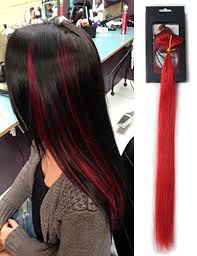 If you part your hair in the middle, then place at least three streaks each on both the sides. Luwigs 100 Human Virgin Hair Clip In Hair Extensions Red Color Straight Highlights Clip In No Short Hair Looking Natural 18inches 5pcs Set Buy Online In Angola At Angola Desertcart Com Productid 85960964