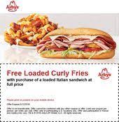 Pinned April 29th Free Loaded Curly Fries With Your Loaded Sandwich At Arbys Thecouponsapp Roast Beef Recipes Waffle Snacks Chicken Tender Recipes