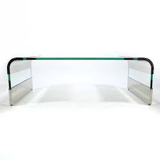 Group tabletop displays in odd numbers Leon Rosen Chrome And Glass Waterfall Coffee Table By Pace At 1stdibs