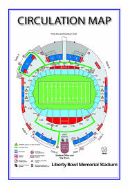 Liberty Bowl Map Liberty Bowl Stadium Map Tennessee Usa