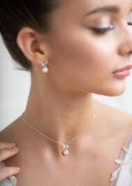 Romantic Bridal Necklace, Stella, Pearl Bridal Jewellery, Bow Bridal  Necklace, Crystal Bridal Jewelry, Bridal Necklace, Bridal Jewellery