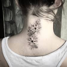Sun flower tattoo for women. 40 Beautiful Back Neck Tattoos For Women Tattooblend