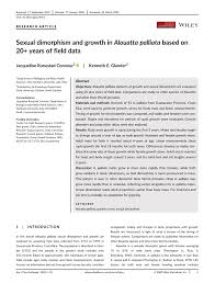 Pdf Sexual Dimorphism And Growth In Alouatta Palliata Based On 20 Years Of Field Data