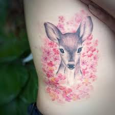 Torontotattoo Deertattoo Watercolortattoo Cherryblossomtattoo Flowertattoo Tattoopeople Toronto Tattoo Deer Tattoo Cherry Blossom Tattoo Tattoo People