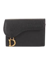 Small lady dior zipped card holder. Christian Dior 2018 Saddle Calfskin Card Holder Accessories Chr119071 The Realreal