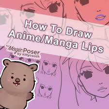 Draw the outline of the overall shape of the lips. Uzivatel Magic Poser Na Twitteru We Love Creating Community Resources For Artists To Use And Improve Their Flow Enjoy Our Comprehensive Tutorial On How To Draw Lips Anime Manga Style Check Out