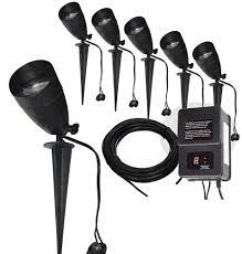 Portfolio 420 Lumen 5 Watt Black Low Voltage Plug In Led Spot Light Kit In The Spot Flood Lights Department At Lowes Com