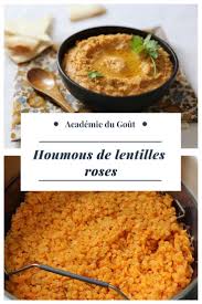 Houmous De Lentilles Roses Par Academie Du Gout Recette Recettes De Cuisine Recette De Houmous Recette