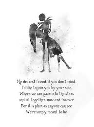 singing my dearest friend, if you don't mind. Art Print Jack And Sally Quote Nightmare Before Christmas Illustration B W 5 99 Picclick Uk