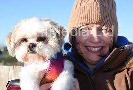 39338999-Mavis Wilkinson and her beloved dog Penny from Blyth pose for the  camera.