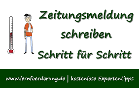 Maybe you would like to learn more about one of these? Zeitungsmeldung Schreiben Beispiel Und Anleitung