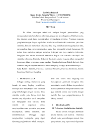 Statistik sosial adalah statistik yang digunakan atau diterapkan pada bidang atau disiplin ilmu sosial. Doc Statistika Industri Jessica Amanda Academia Edu