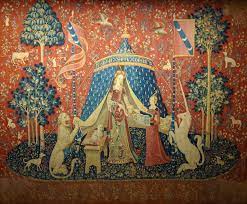 Each scene depicts one of the five senses, as well as a sixth scene labelled mon seul désir (my only desire) whose meaning is unclear. The Lady And The Unicorn Mon Seul Desir Illustration World History Encyclopedia
