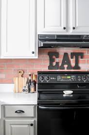 Faux brick backsplash from more like home. How To Install Faux Brick Backsplash In A Kitchen Joyful Derivatives