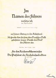 Maybe you would like to learn more about one of these? Urkunden Teil Nachlass Bestehend Aus Sieben Dokumenten Des Zugschaffners Ernst Heinrich Oswald Gottschling Aus Berlin Schoneberg 1 Verleihungs Urkunde Zum Silbernen Treudienst Ehrenzeichen Datiert Berlin Am 26 Juni 1938 Mit Pragesiegel Und Fak