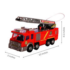 Fire Truck Toy Rescue With Shooting Water Flashing Lights And Siren Sounds Extending Ladder And Water Pump Hose That Shoots Water Perfect Bump And Go Action Firetruck For Boys Girls Zoominos 15 fire truck toy for kids with lights and siren sounds.