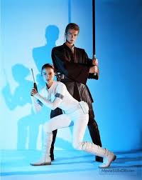 star wars episode ii attack of the clones promo shot of natalie portman hayden christensen star wars episode ii star wars cast natalie portman star wars