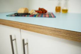 Aqua Formica And Birchply Kitchen Worktop Plywood Kitchen Kitchen Worktop Replacing Kitchen Countertops