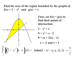 Answer the area is $$$ \frac{1}{3}\approx 0.333333333333333 $$$. 7 1 Area Of A Region Between Two Curves Ppt Download